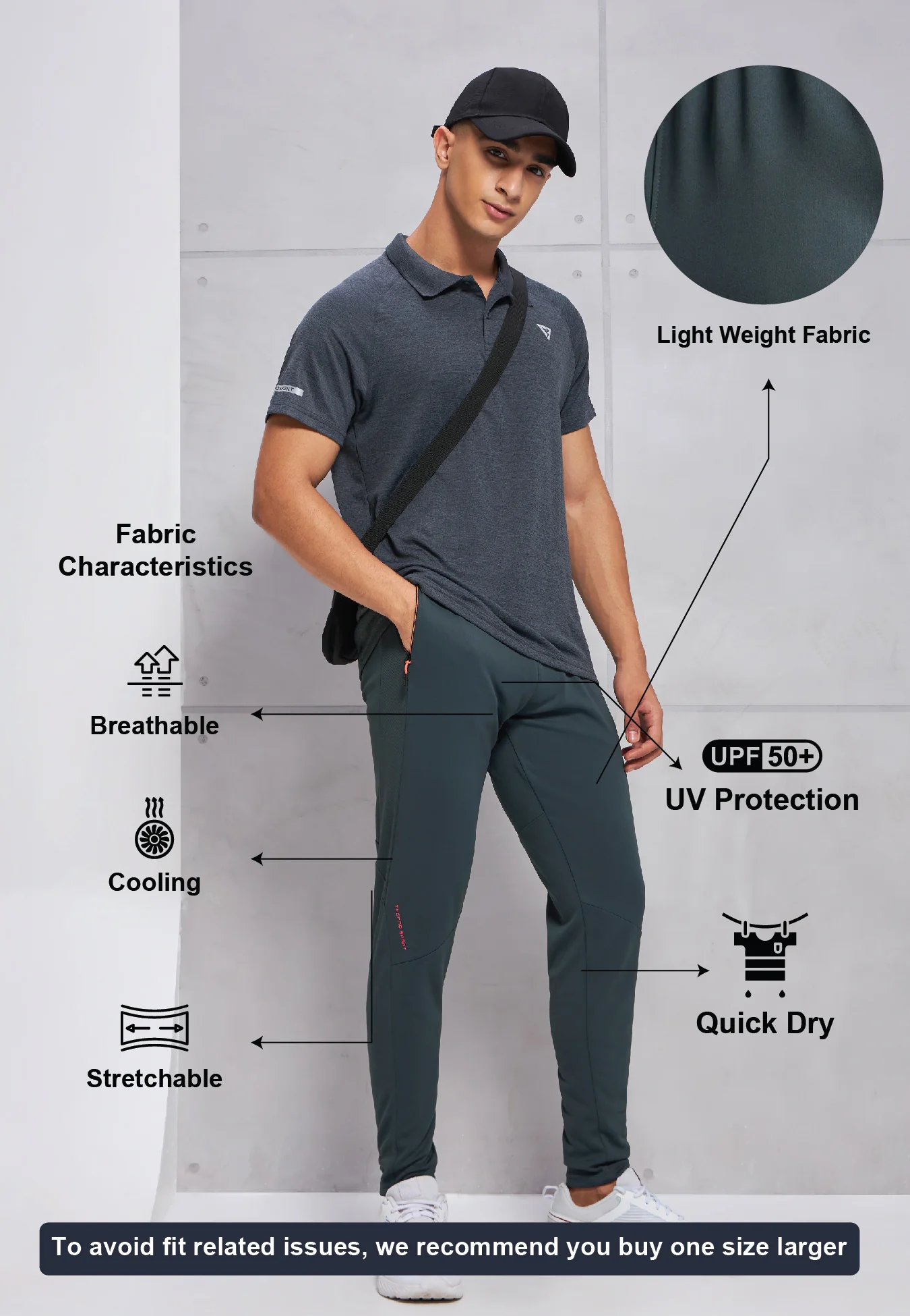 Men Solid Slim Fit Trackpants with TECHNO DRY - Image 5