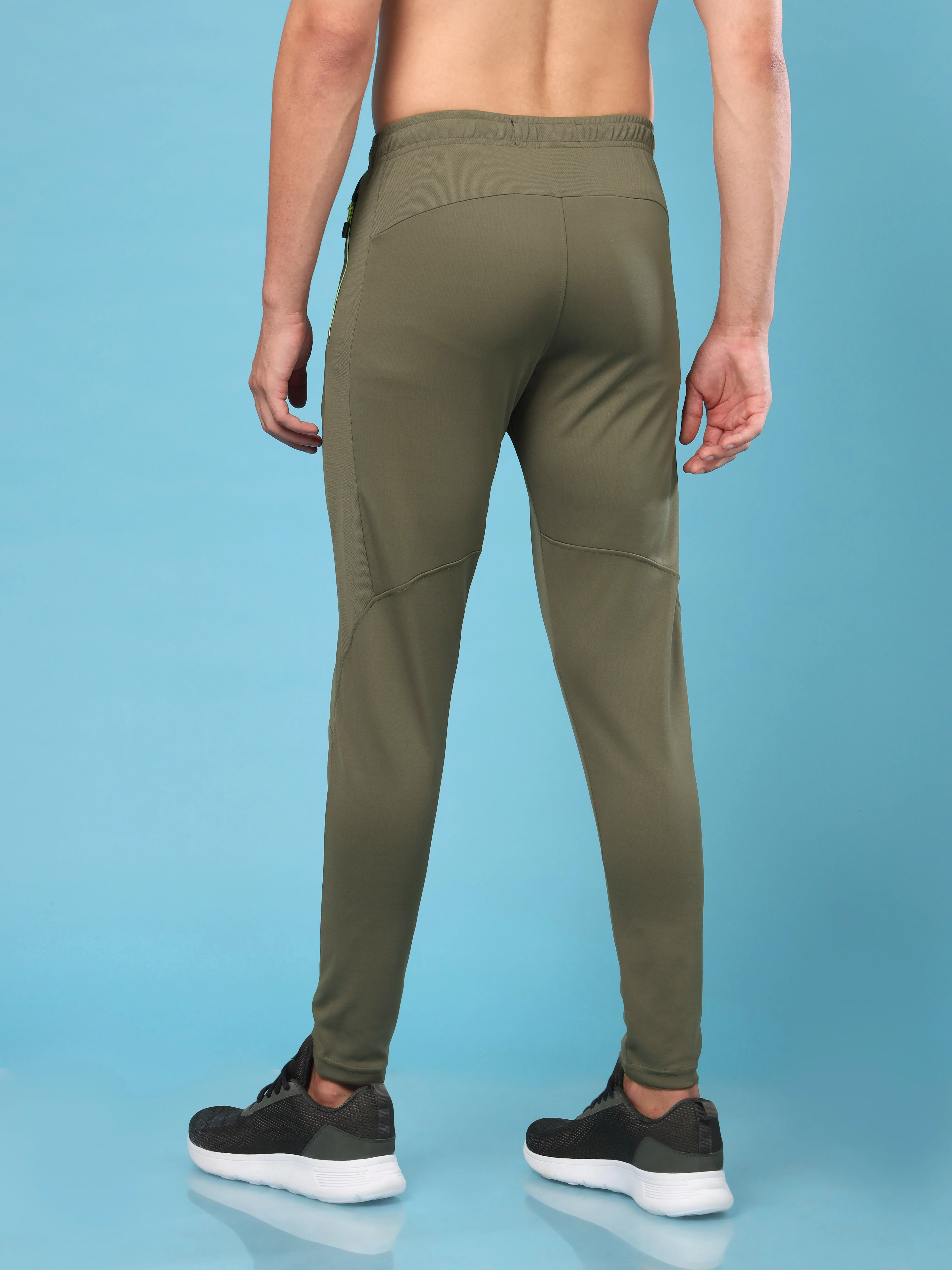 Men Solid Slim Fit Trackpants with TECHNO DRY - Image 2