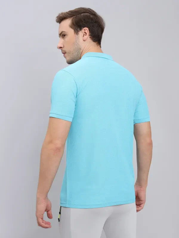 Men Solid Slim Fit Polo T-shirt with MATPIQ - Image 3