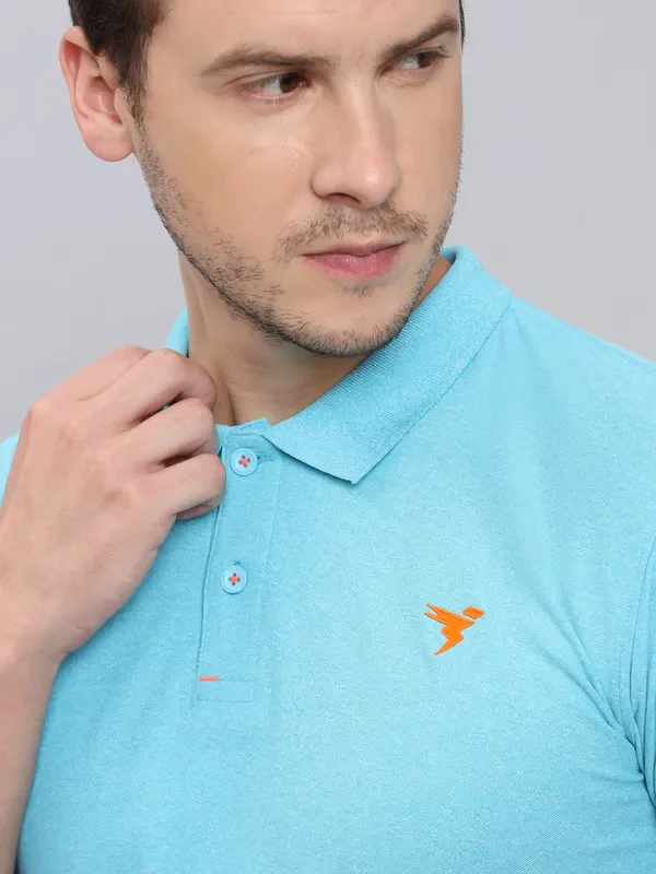 Men Solid Slim Fit Polo T-shirt with MATPIQ - Image 5