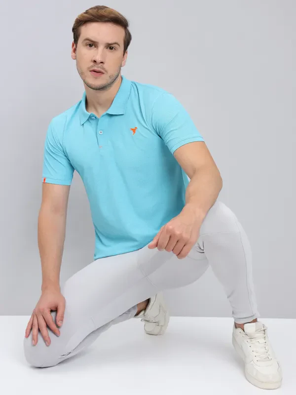 Men Solid Slim Fit Polo T-shirt with MATPIQ - Image 6