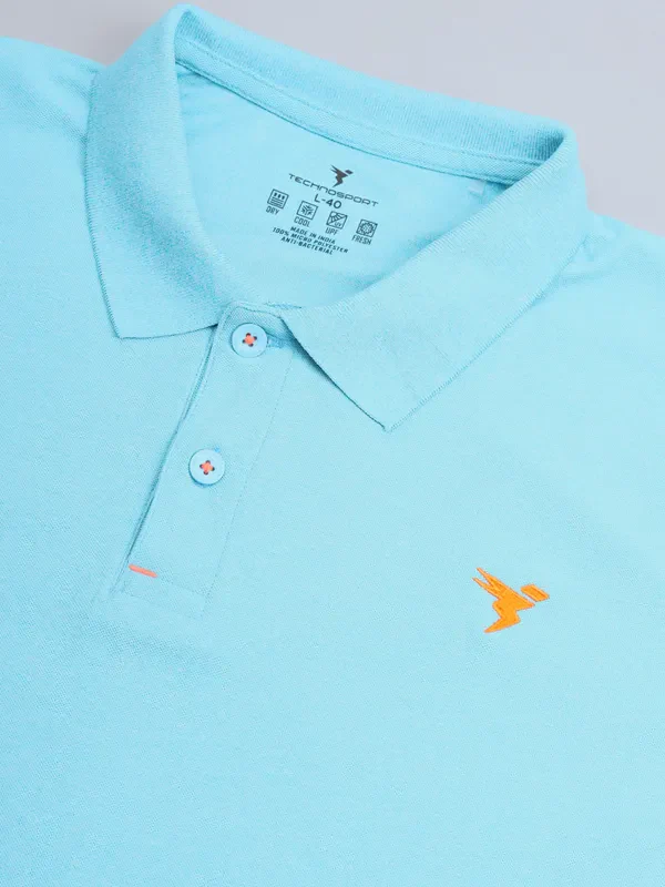 Men Solid Slim Fit Polo T-shirt with MATPIQ - Image 7