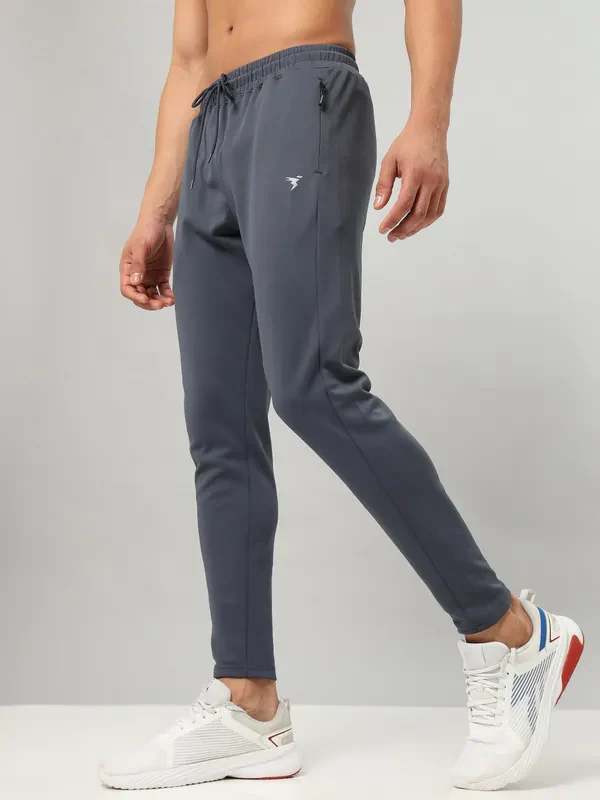 Men Solid Slim Fit Trackpants with ELASTO PLUS - Image 3