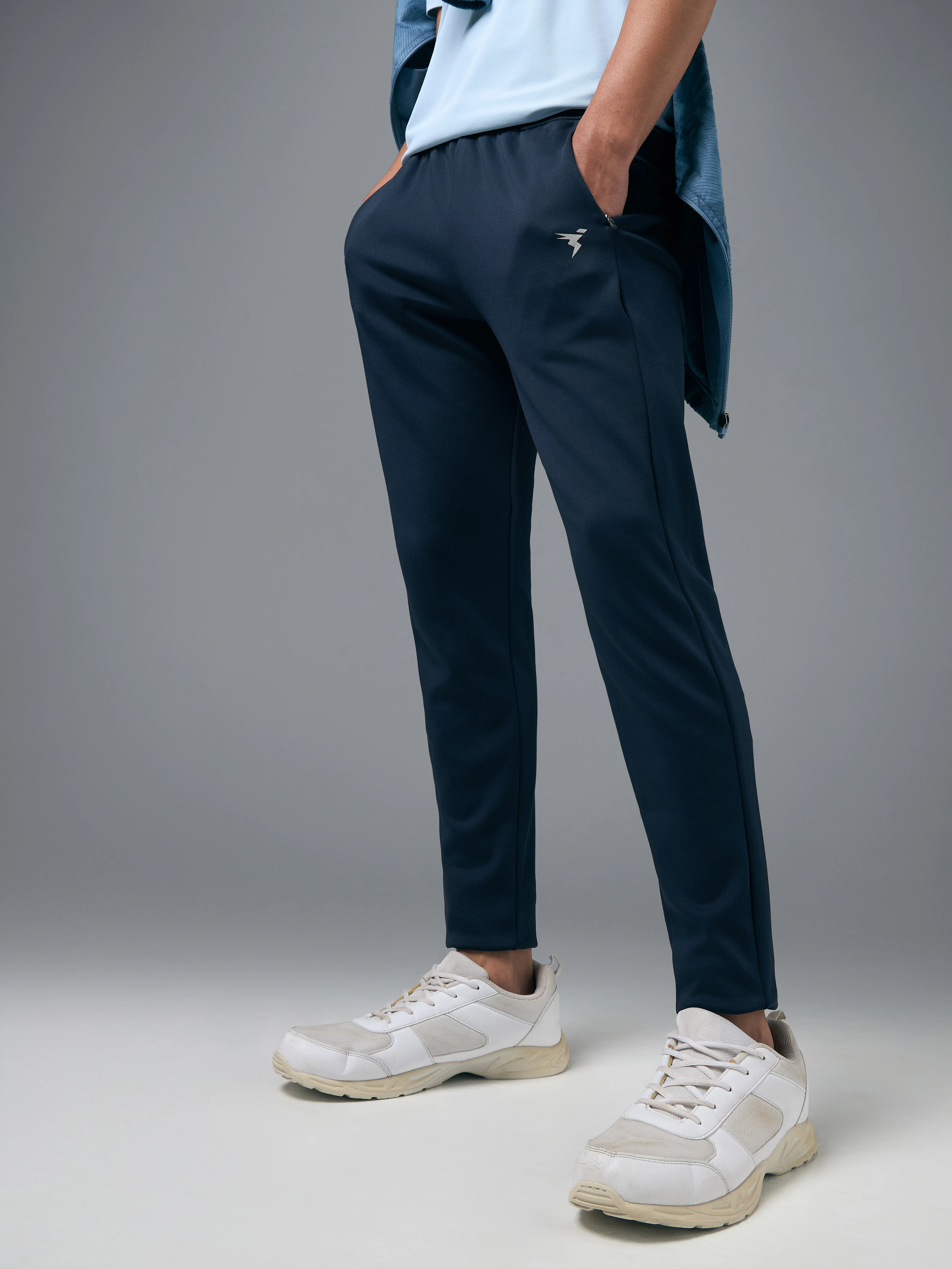 Men Solid Slim Fit Trackpants with ELASTO PLUS