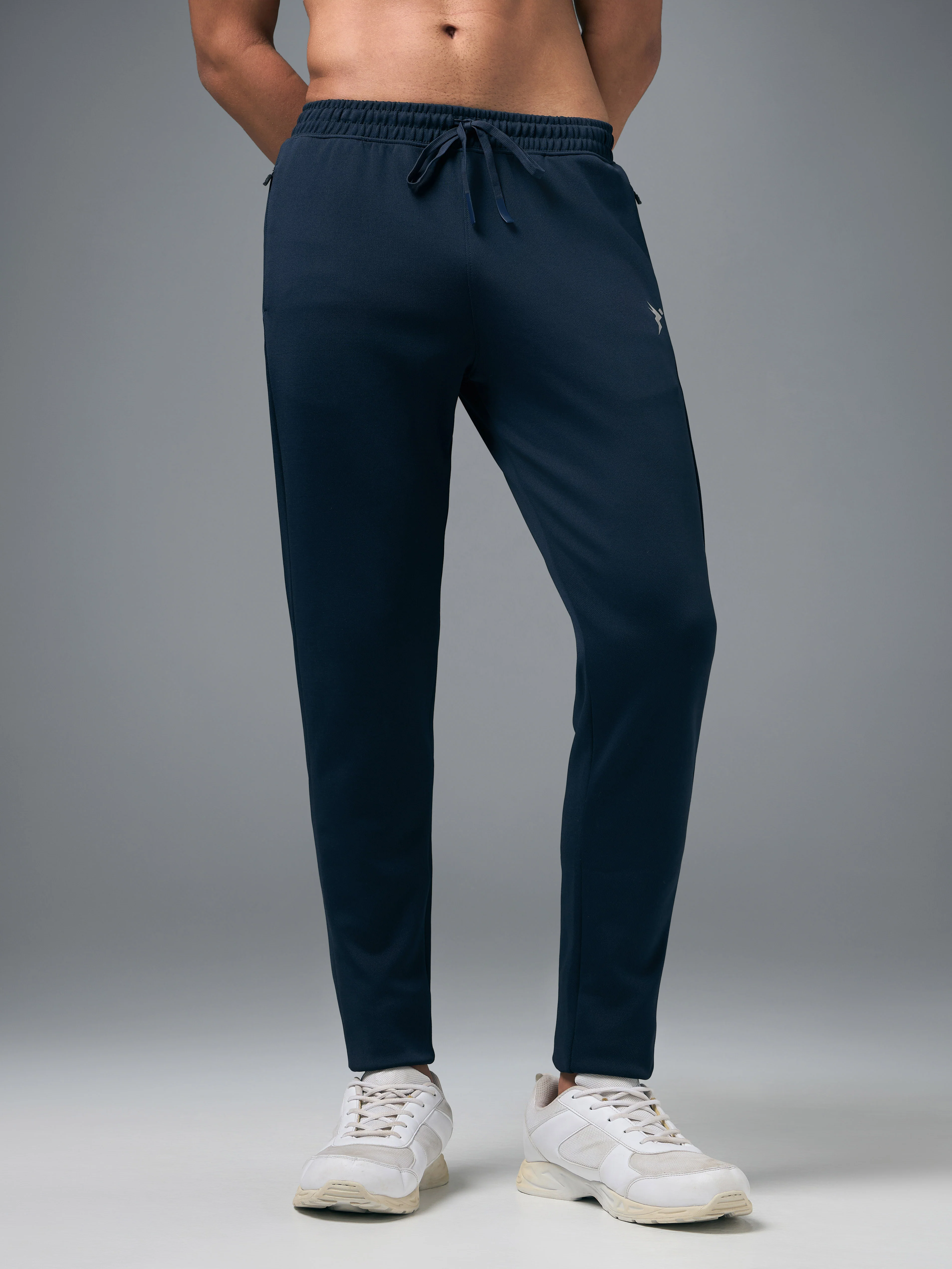 Men Solid Slim Fit Trackpants with ELASTO PLUS - Image 2