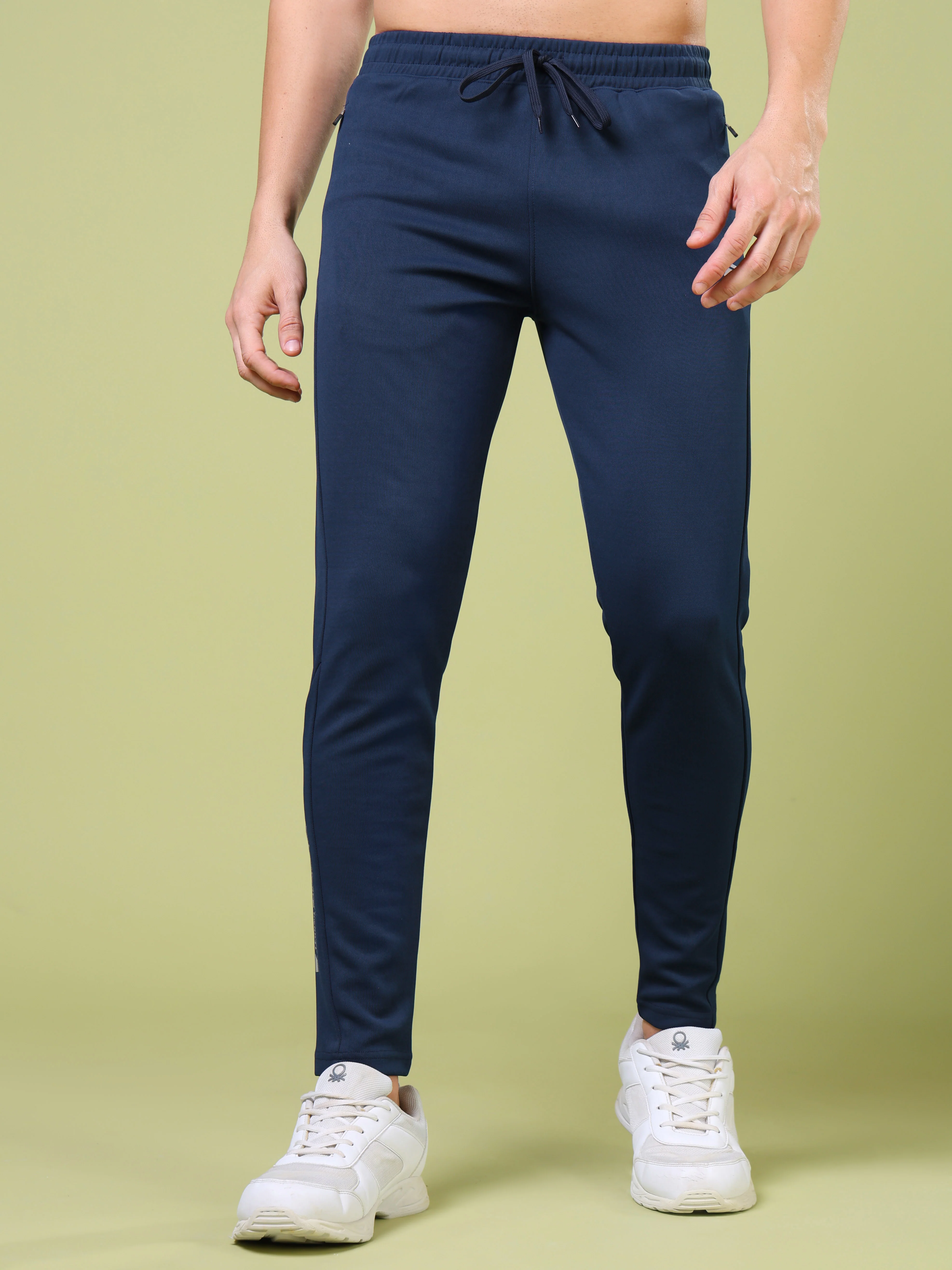 Men Solid Slim Fit Trackpants with ELASTO PLUS - Image 2