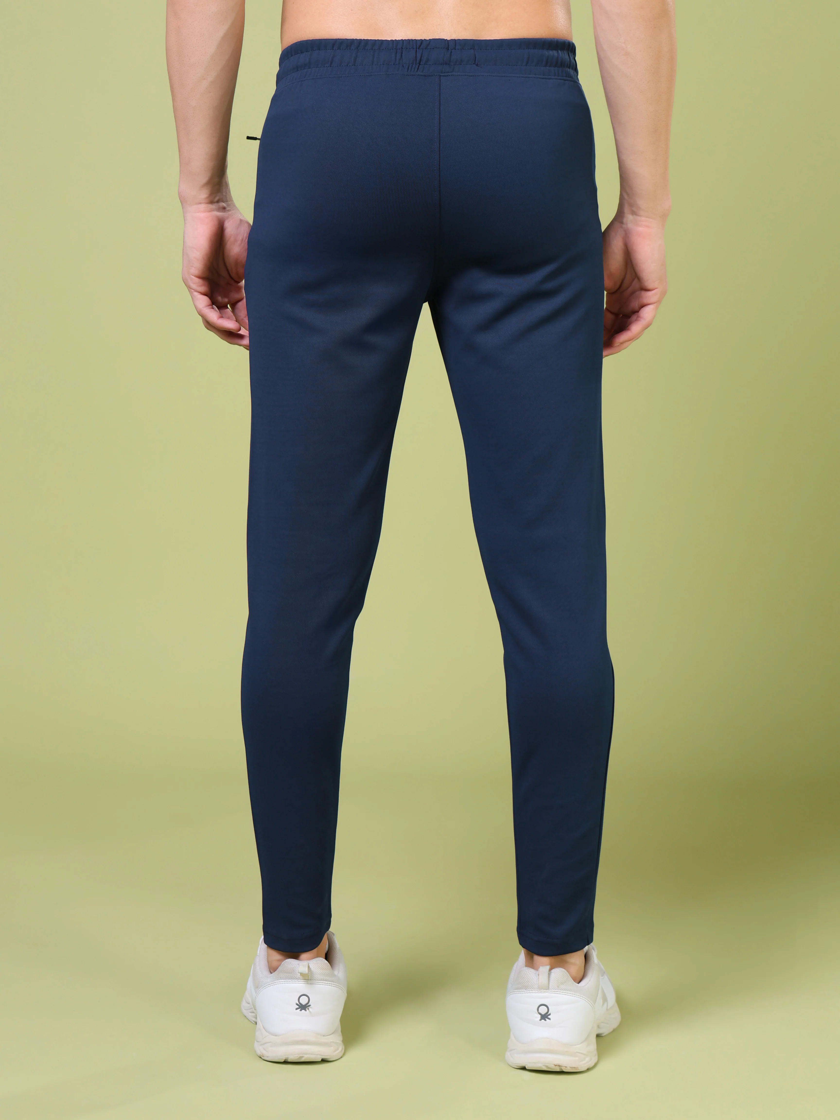 Men Solid Slim Fit Trackpants with ELASTO PLUS - Image 3