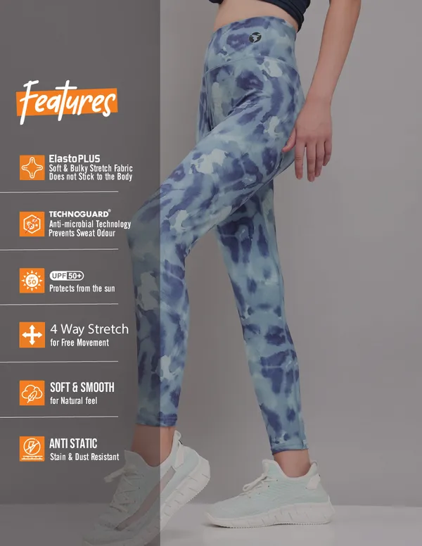 Women Printed Slim Fit Tights with ELASTO PLUS - Image 9