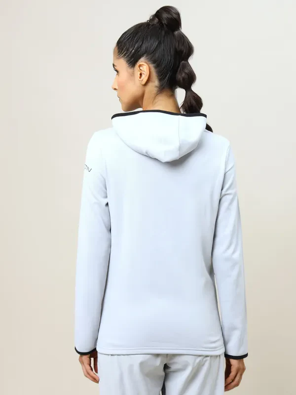Women Solid Slim Fit Hooded Jacket with TECHNO WARM+ - Image 3