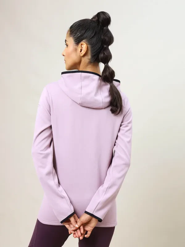 Women Solid Slim Fit Hooded Jacket with TECHNO WARM+ - Image 3