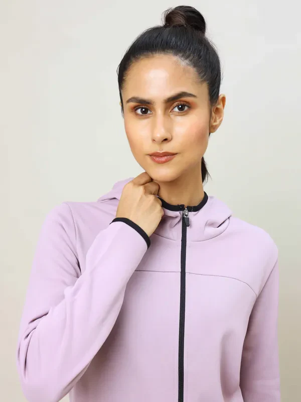 Women Solid Slim Fit Hooded Jacket with TECHNO WARM+ - Image 7