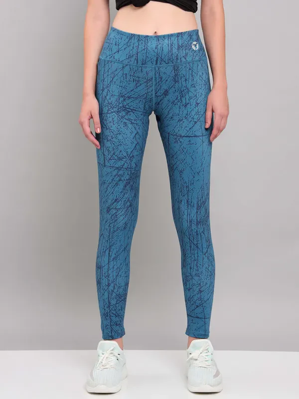 Women Printed Slim Fit Tights with ELASTO PLUS - Image 11