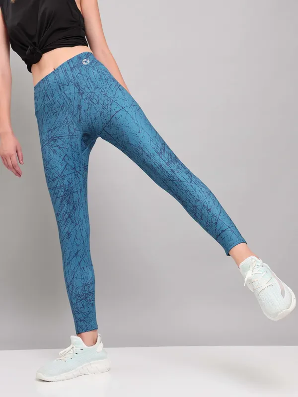 Women Printed Slim Fit Tights with ELASTO PLUS - Image 3