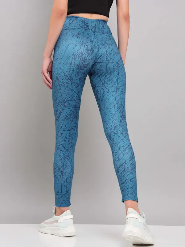 Women Printed Slim Fit Tights with ELASTO PLUS - Image 9