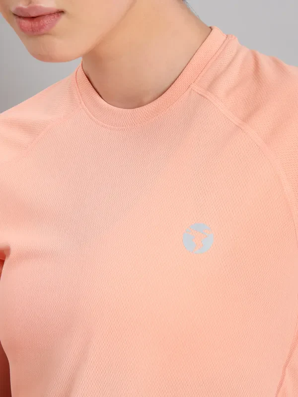 Women Solid Slim Fit Crew Neck T-shirt with TECHNO COOL+ - Image 6
