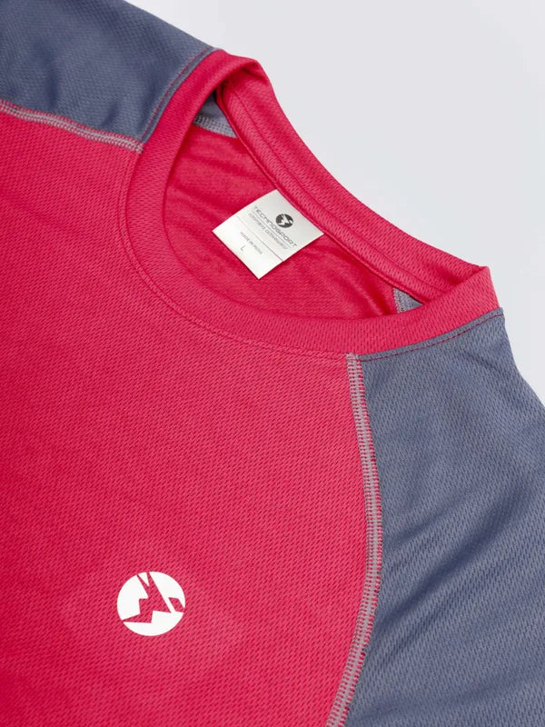 Women Colorblock Slim Fit Crew Neck T-shirt with TECHNO COOL+ - Image 8