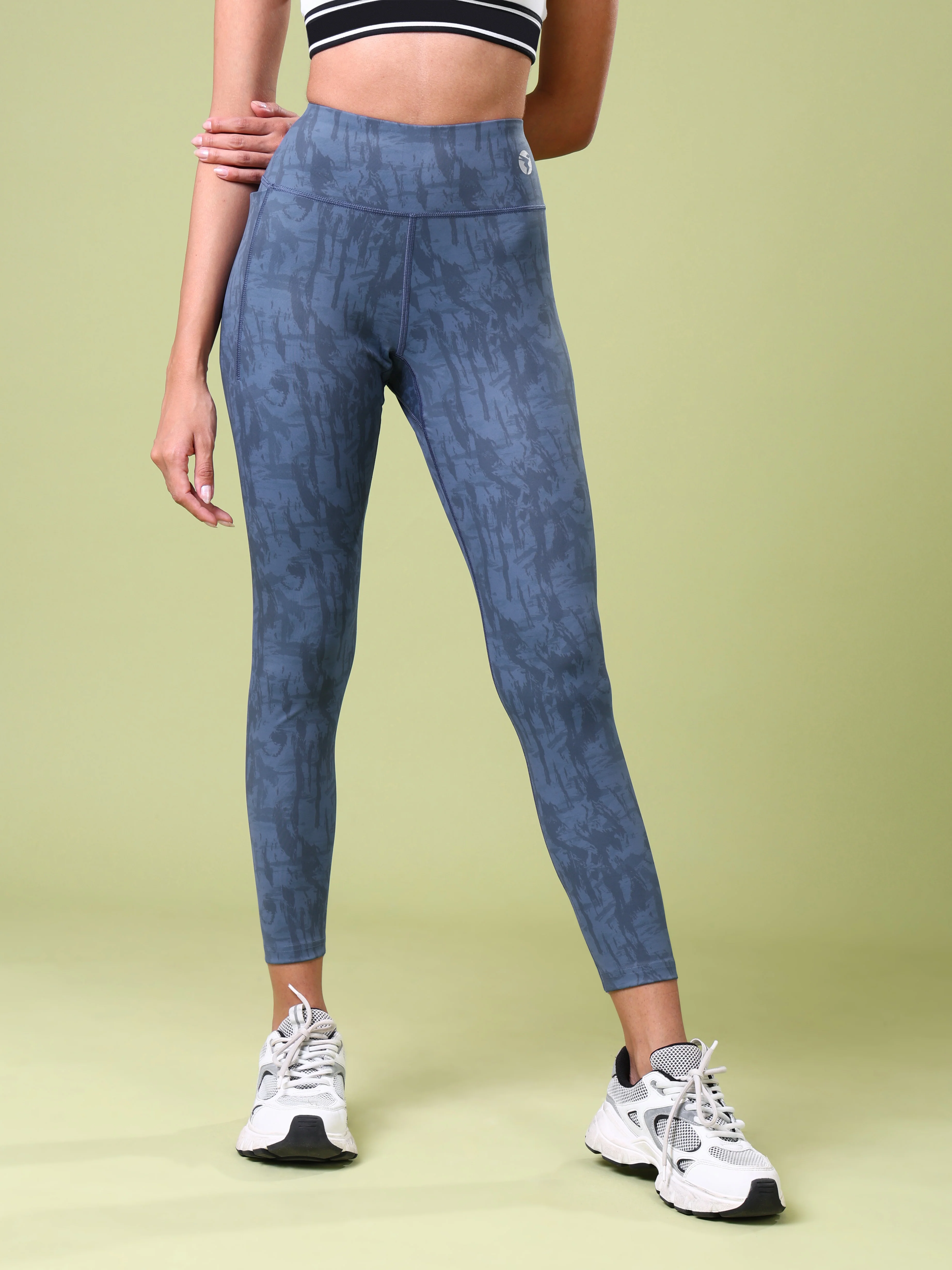 Women Printed Slim Fit Tights with ELASTO PLUS - Image 2
