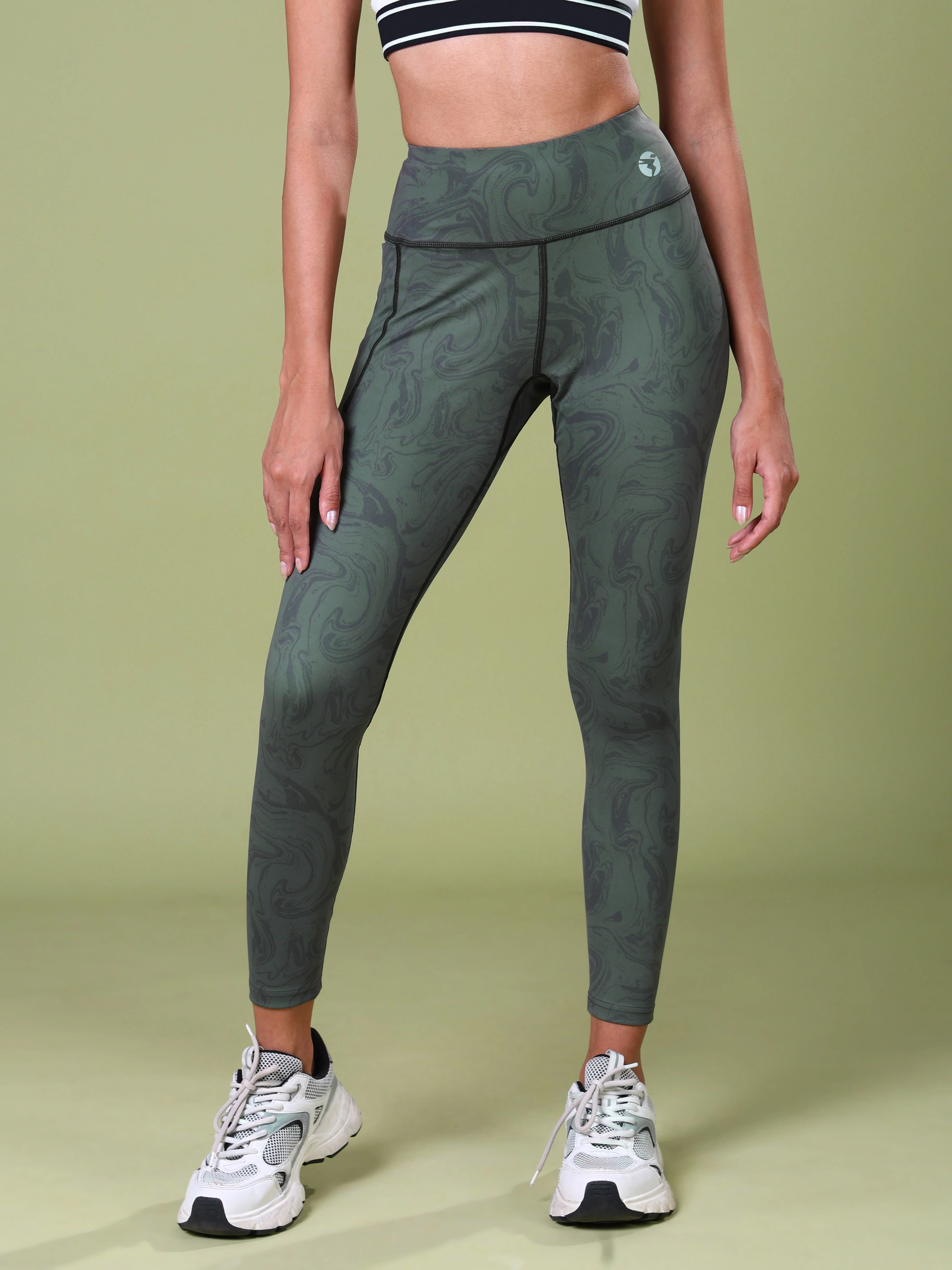 Women Printed Slim Fit Tights with ELASTO PLUS - Image 2