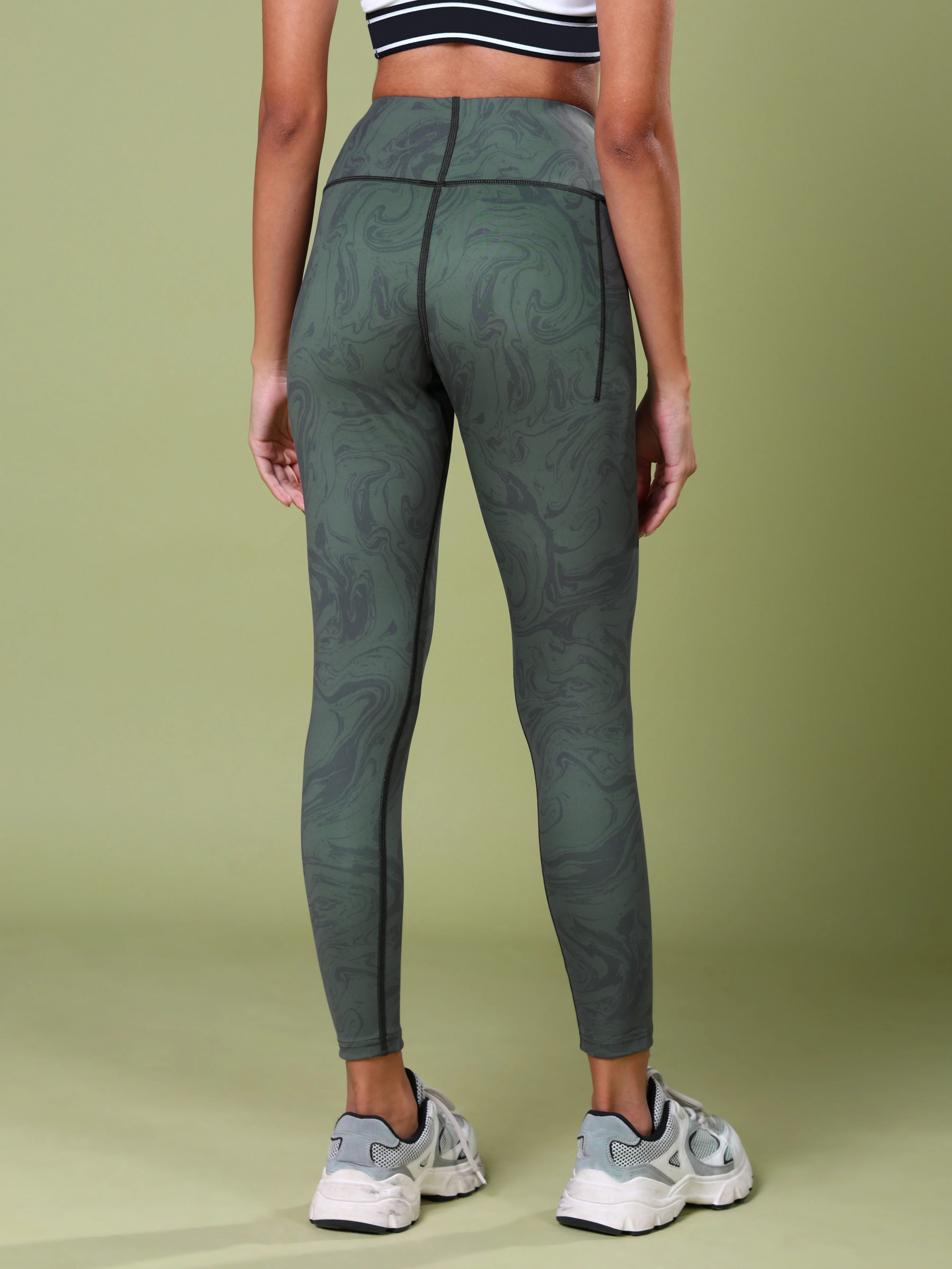 Women Printed Slim Fit Tights with ELASTO PLUS - Image 3