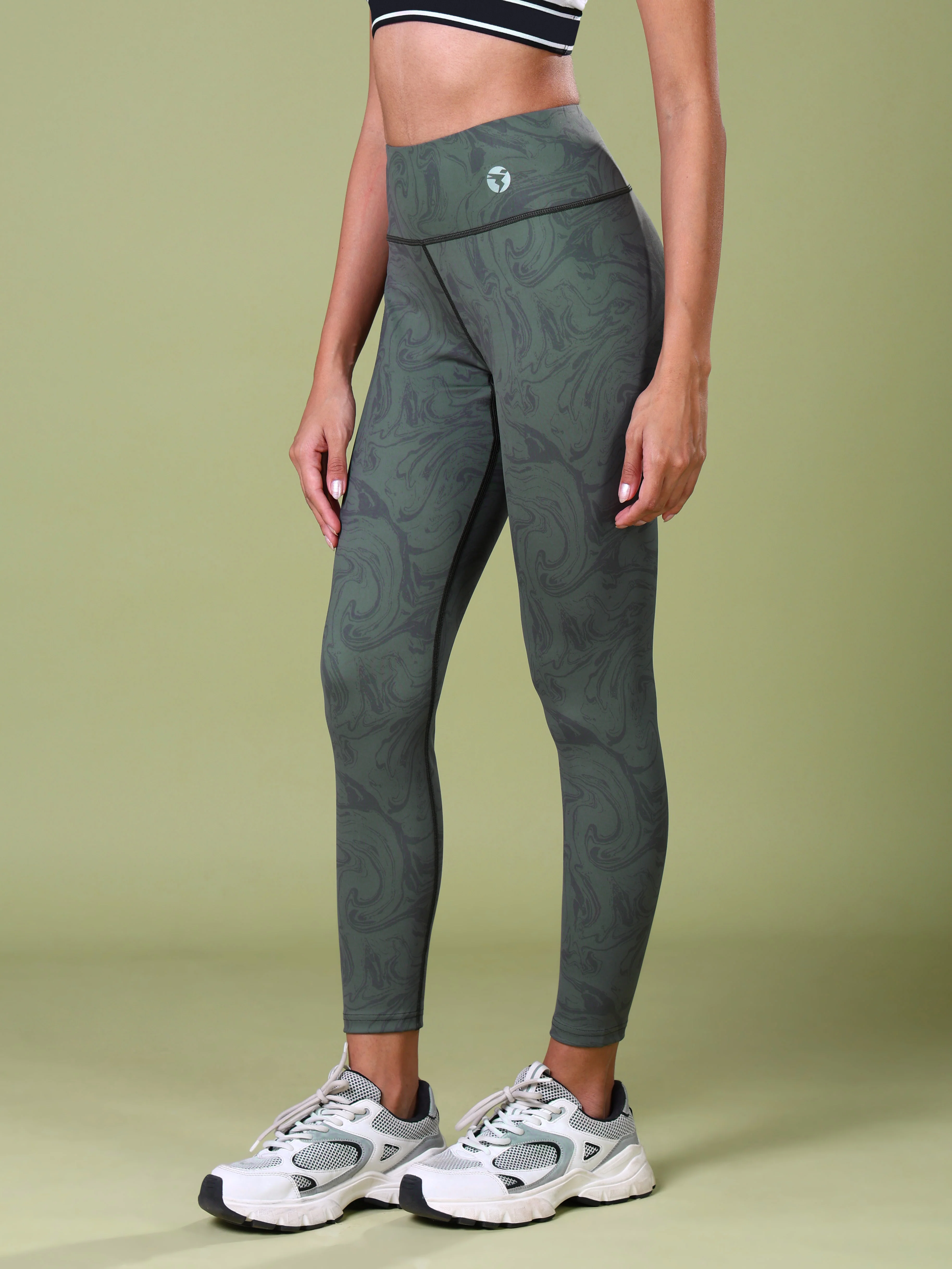 Women Printed Slim Fit Tights with ELASTO PLUS - Image 4