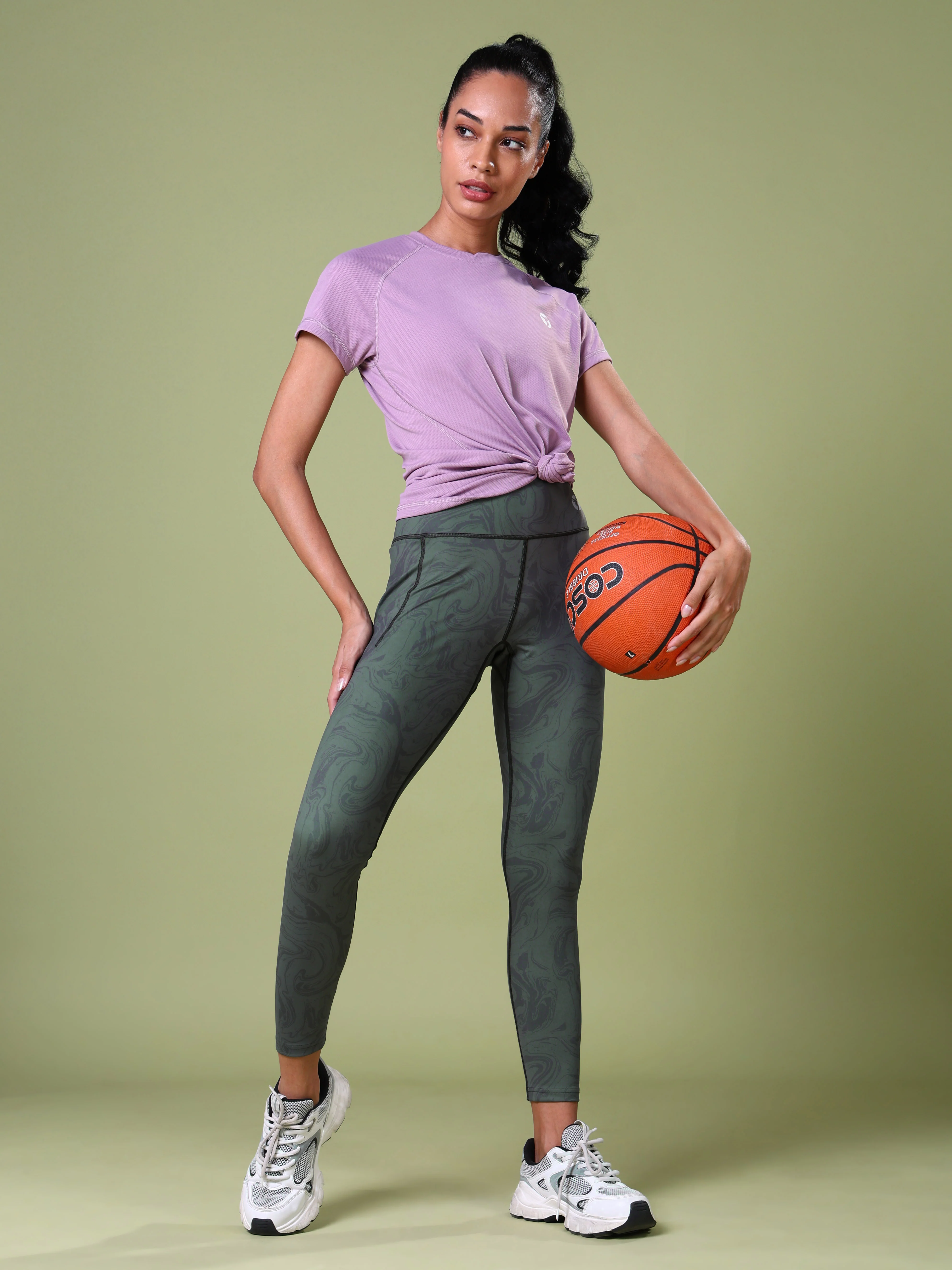Women Printed Slim Fit Tights with ELASTO PLUS - Image 5