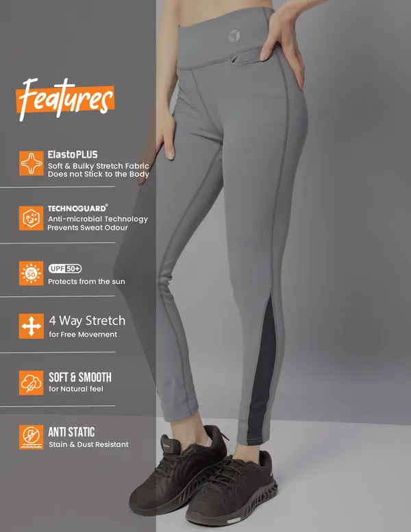 Women Solid Slim Fit Tights with ELASTO PLUS - Image 6