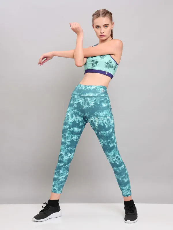 Women Printed Slim Fit Tights with ELASTO PLUS - Image 3