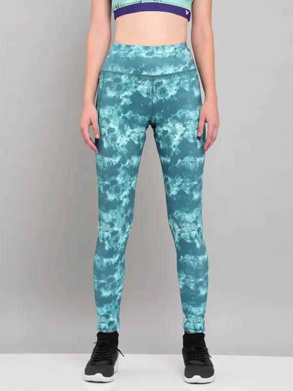 Women Printed Slim Fit Tights with ELASTO PLUS - Image 4