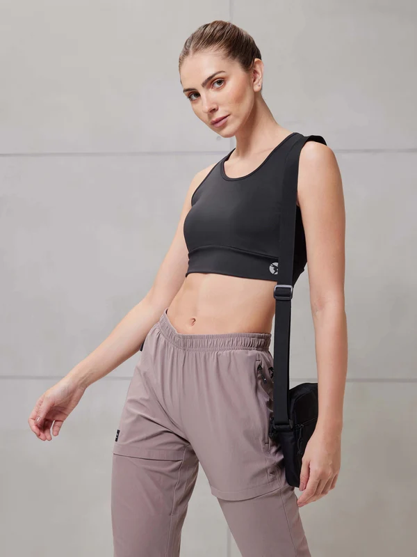 Women Solid Slim Fit Scoop Neck Sports Bra with ELASTO PLUS - Image 6