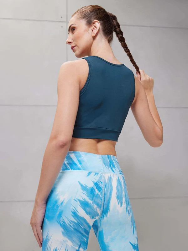 Women Solid Slim Fit Scoop Neck Sports Bra with ELASTO PLUS - Image 3