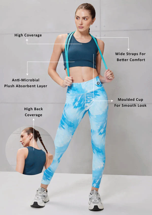 Women Solid Slim Fit Scoop Neck Sports Bra with ELASTO PLUS - Image 5