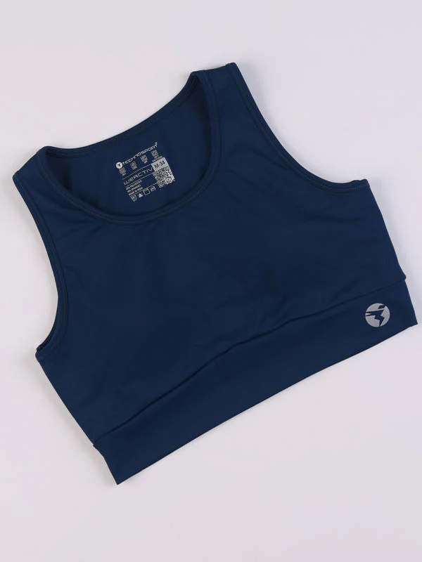 Women Solid Slim Fit Scoop Neck Sports Bra with ELASTO PLUS - Image 8