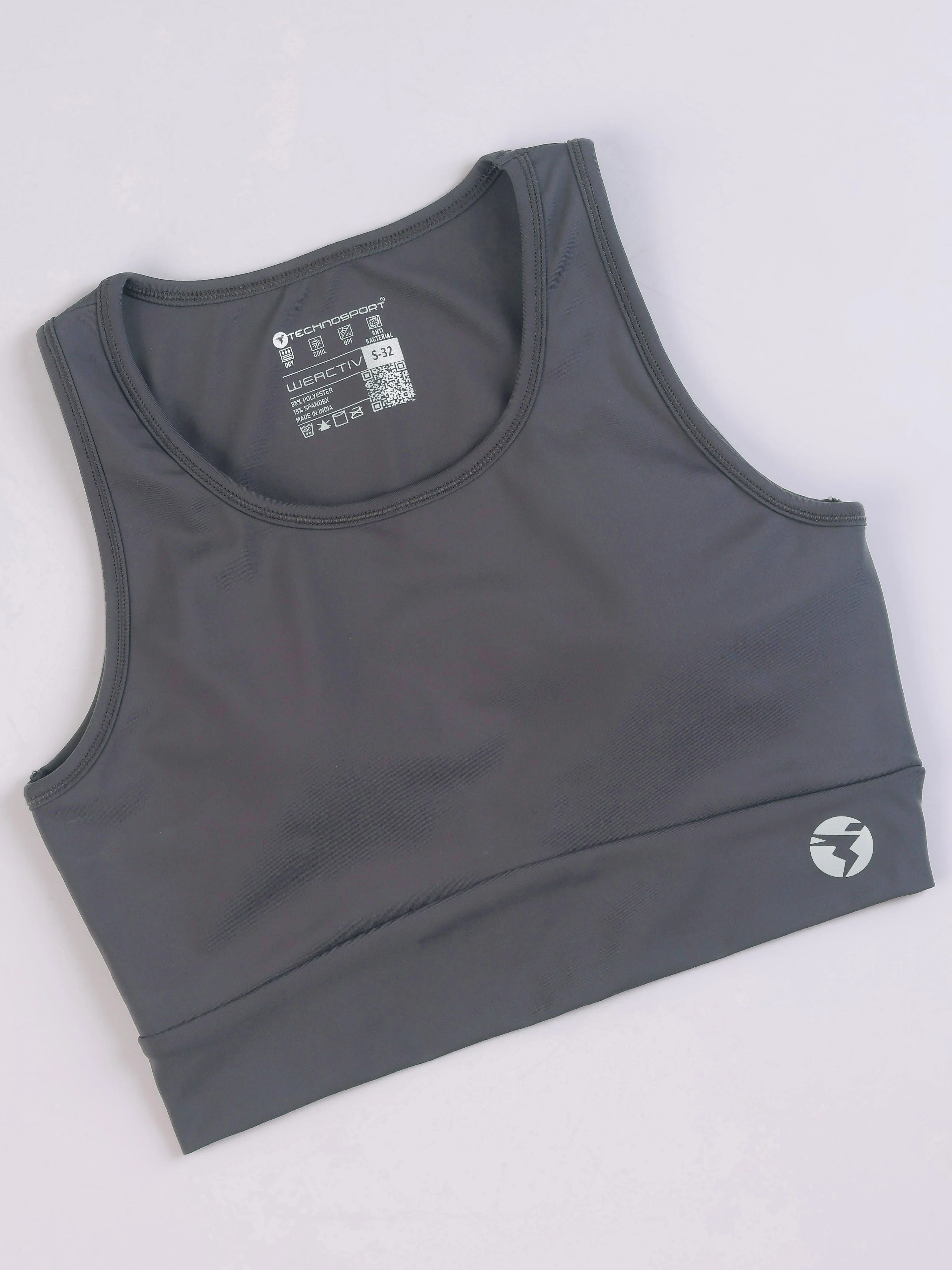 Women Solid Slim Fit Scoop Neck Sports Bra with ELASTO PLUS - Image 8