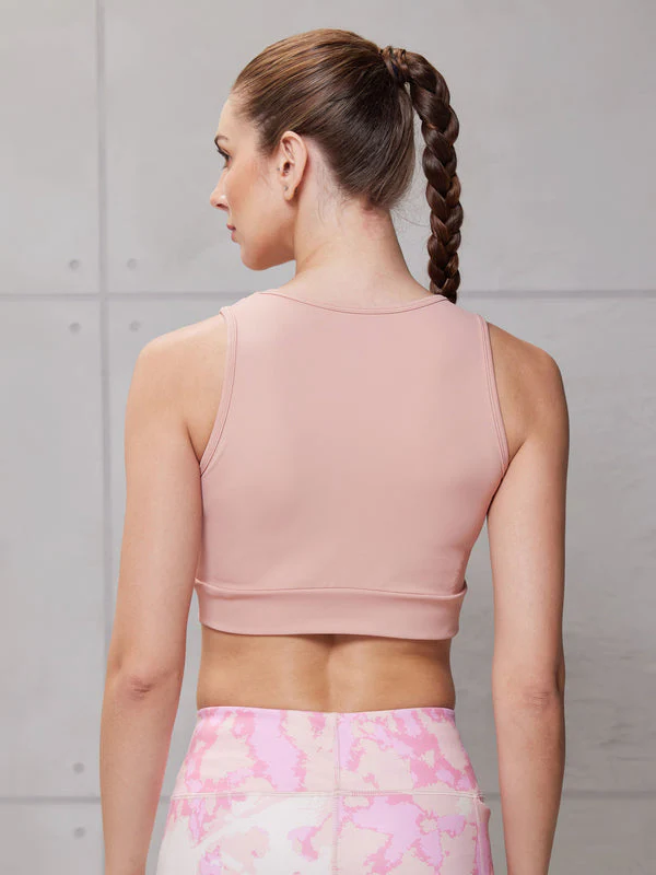 Women Solid Slim Fit Scoop Neck Sports Bra with ELASTO PLUS - Image 3