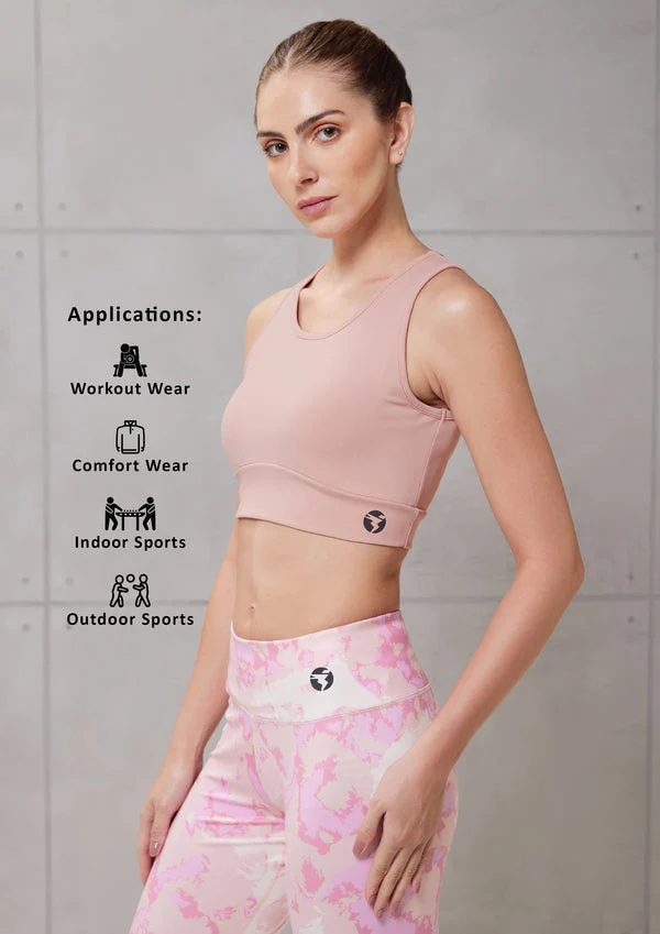 Women Solid Slim Fit Scoop Neck Sports Bra with ELASTO PLUS - Image 6