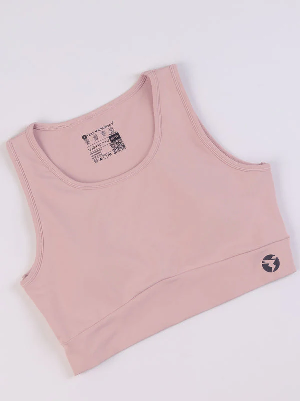 Women Solid Slim Fit Scoop Neck Sports Bra with ELASTO PLUS - Image 8
