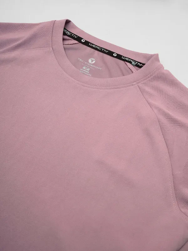 Women Solid Slim Fit Crew Neck T-shirt with TECHNO COOL+ - Image 6