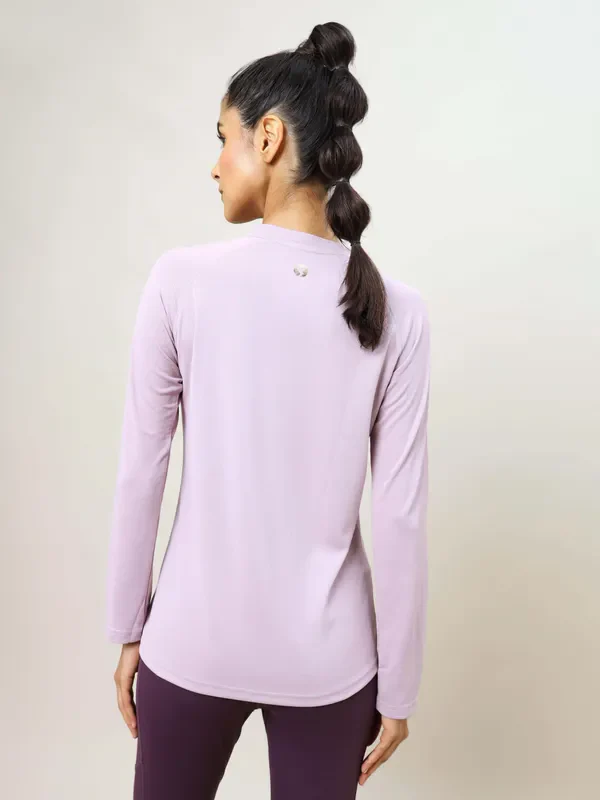 Women Solid Slim Fit Crew Neck T-shirt with TECHNO COOL+ - Image 4