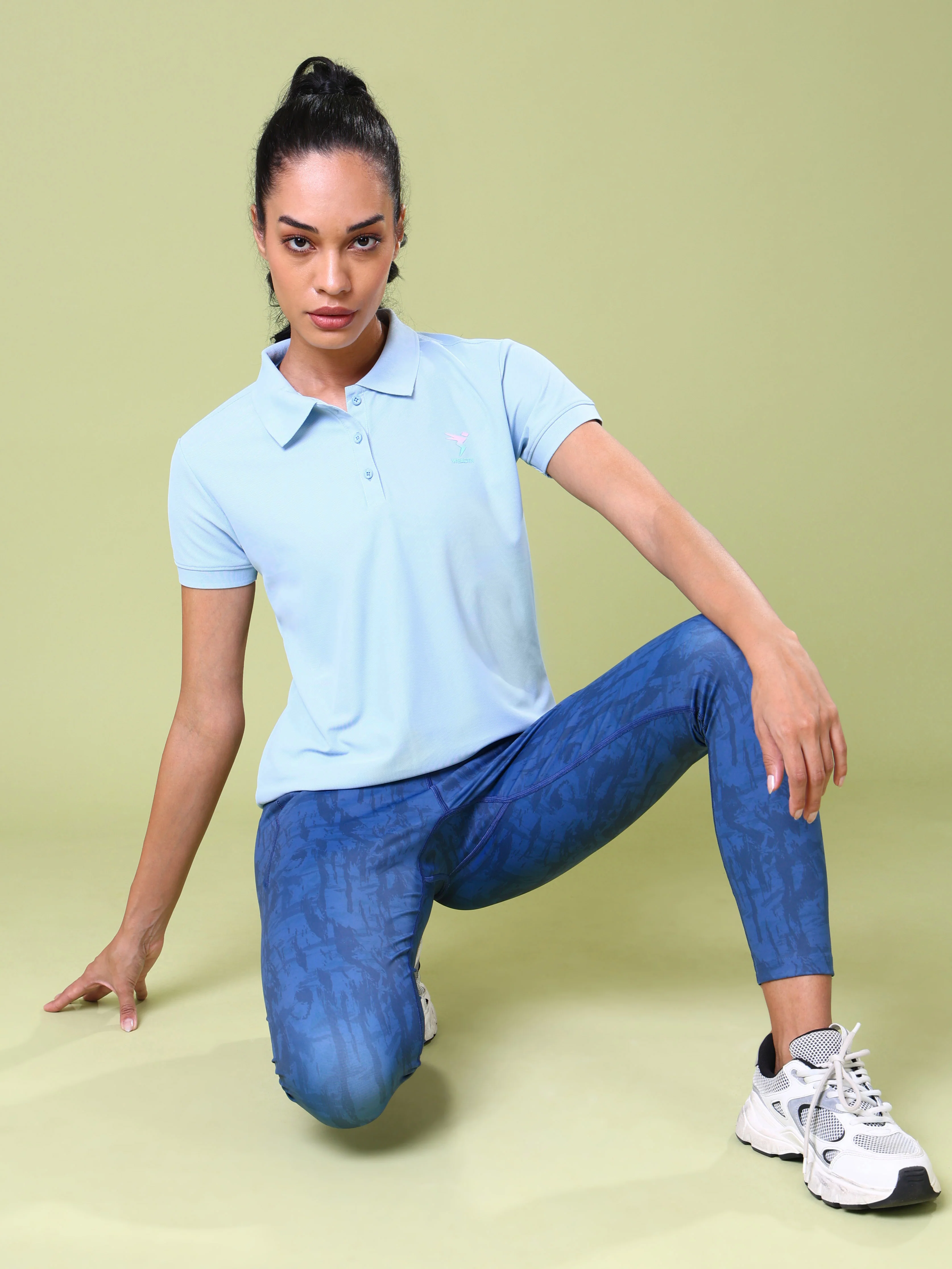 Women Solid Slim Fit Polo T-shirt with MATPIQ - Image 5