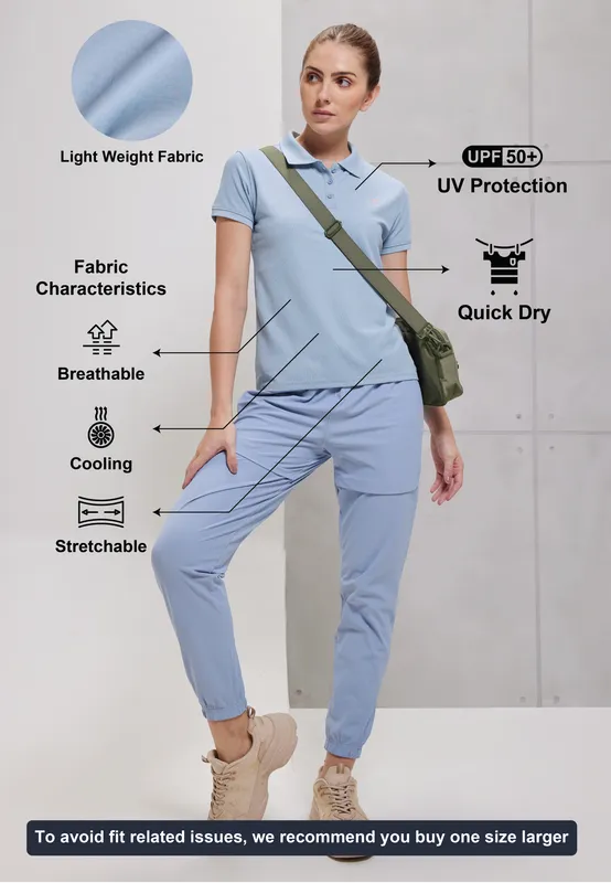 Women Solid Slim Fit Polo T-shirt with MATPIQ - Image 4