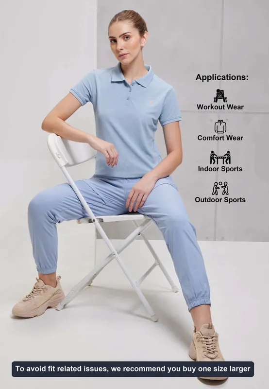 Women Solid Slim Fit Polo T-shirt with MATPIQ - Image 5