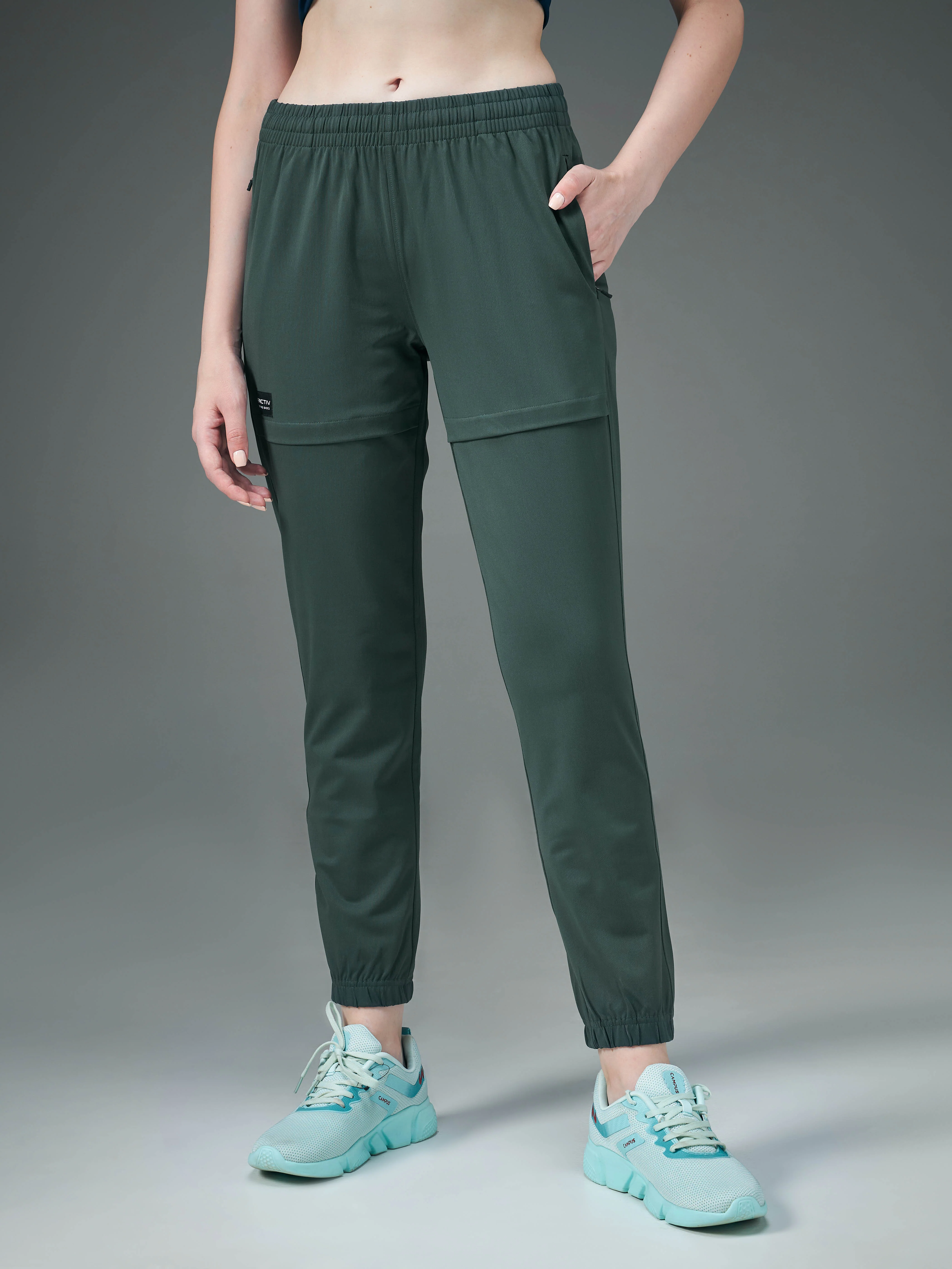 Women Solid Relax Fit Joggers with DURACOOL+ - Image 2