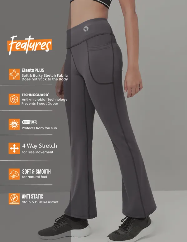 Women Solid Fit & Flare Pants with ELASTO PLUS - Image 6