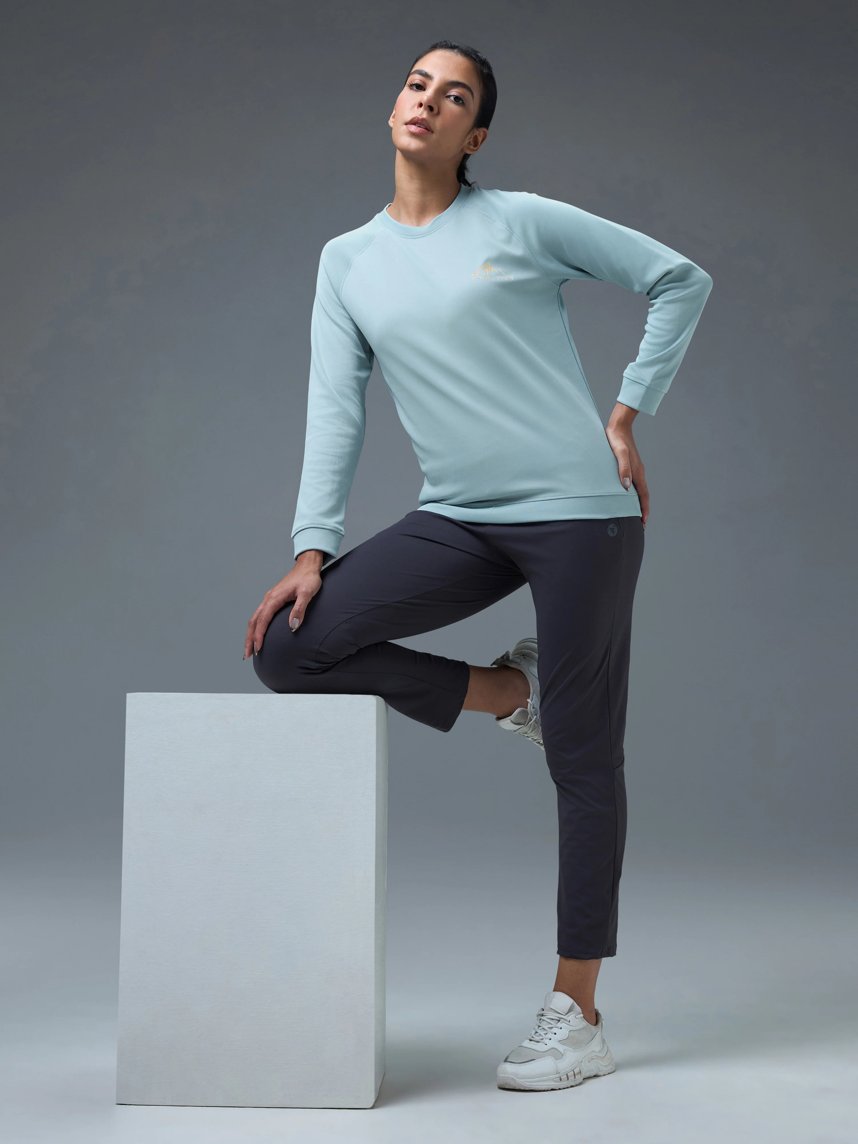Women Printed Slim Fit Crew Neck Pullover with ELASTO PLUS - Image 5