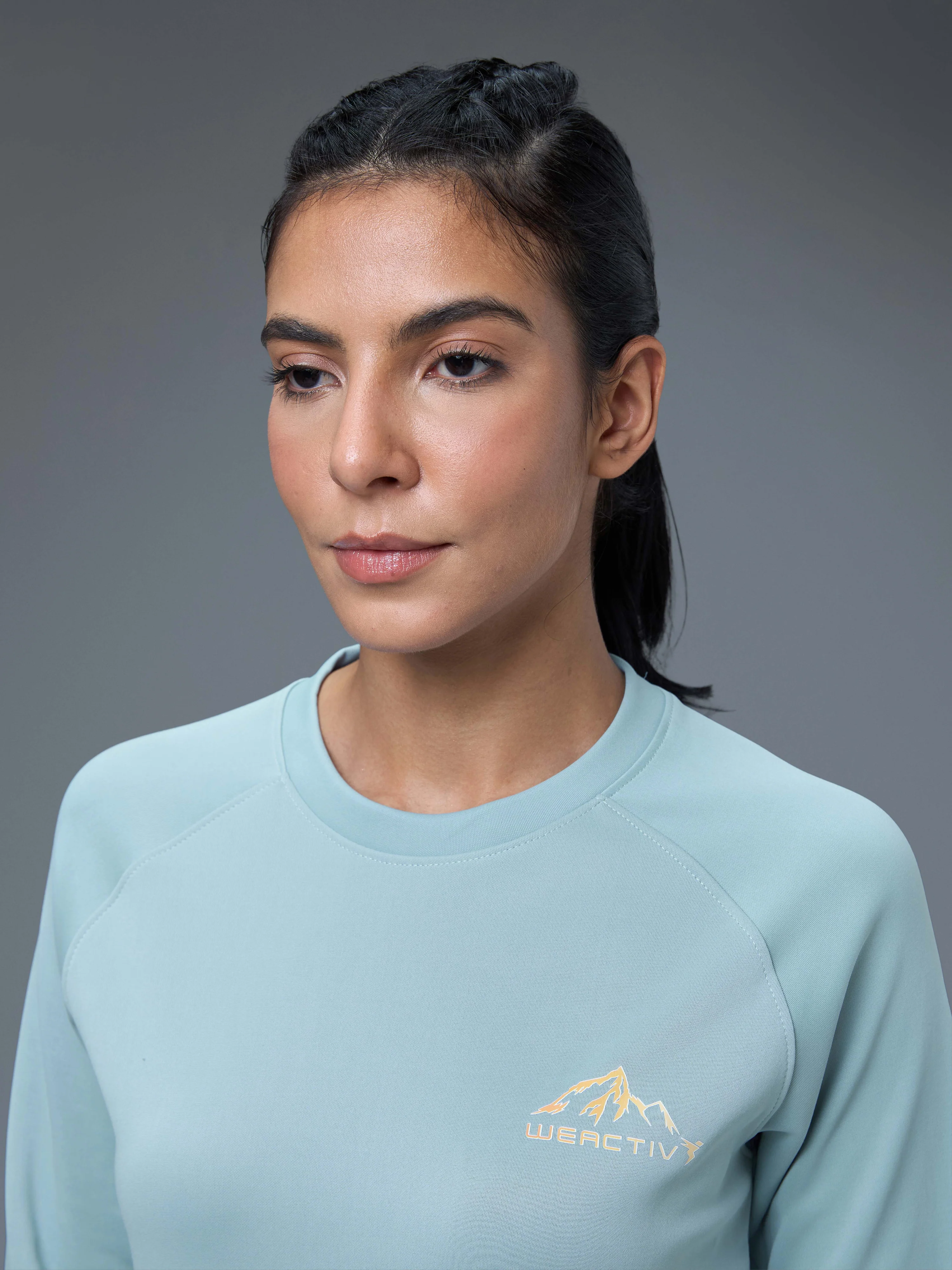 Women Printed Slim Fit Crew Neck Pullover with ELASTO PLUS - Image 6