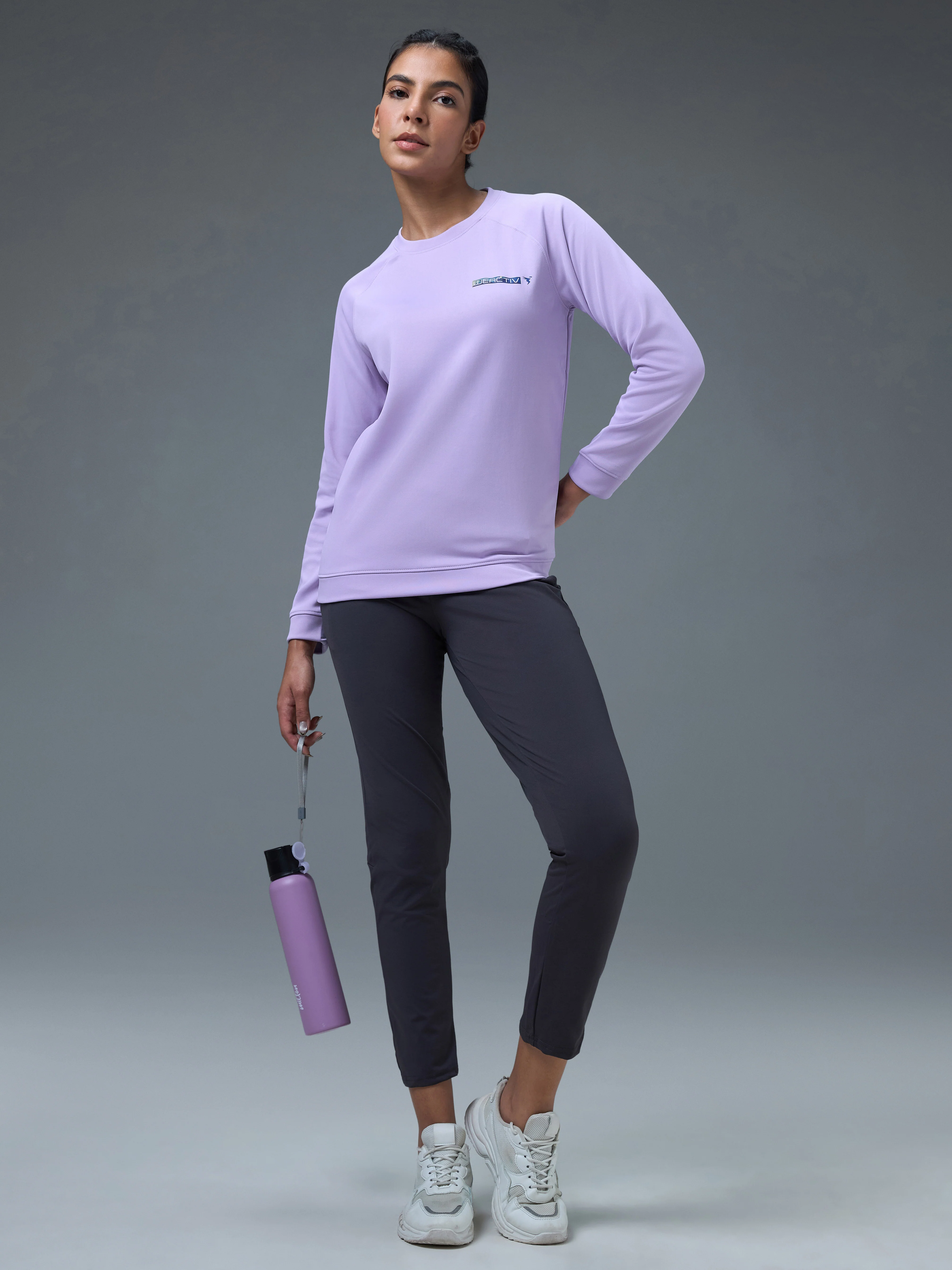 Women Printed Slim Fit Crew Neck Pullover with ELASTO PLUS - Image 5