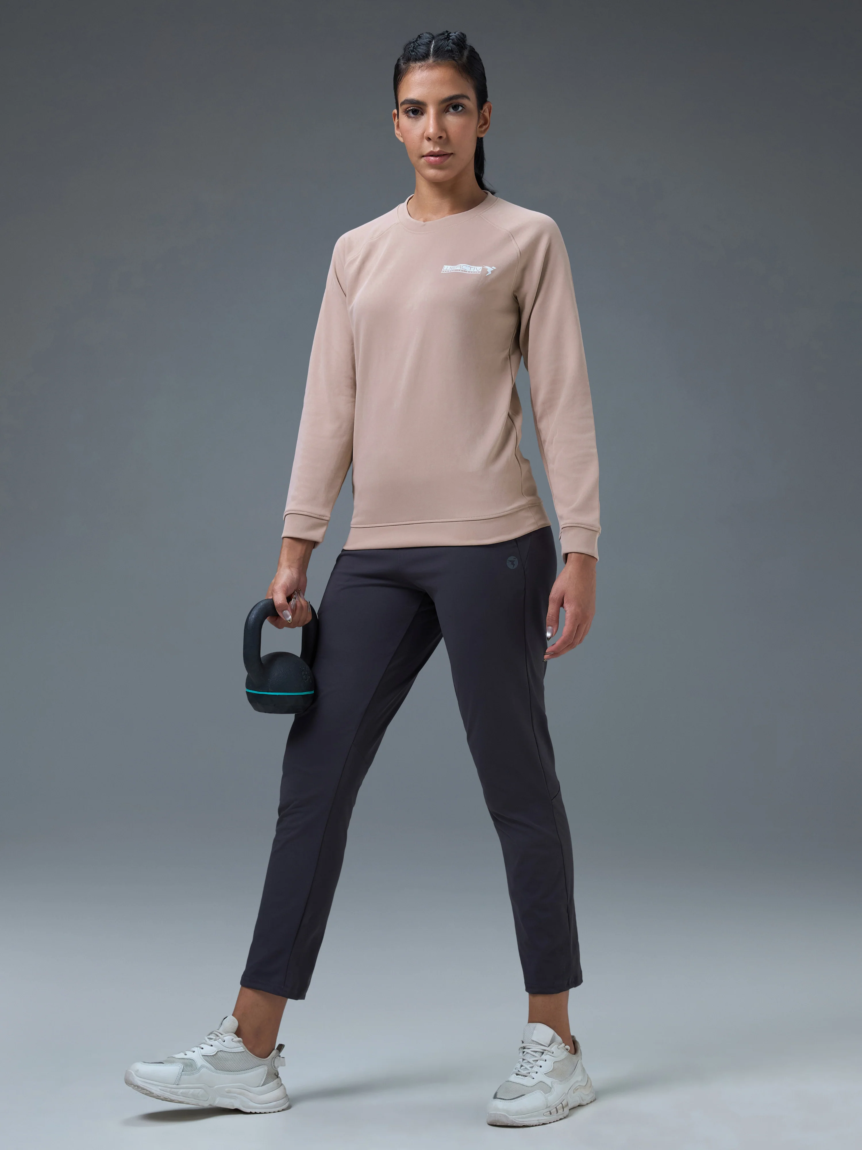 Women Printed Slim Fit Crew Neck Pullover with ELASTO PLUS - Image 5