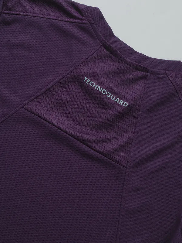 Women Solid Slim Fit Crew Neck T-shirt with TECHNO COOL - Image 9