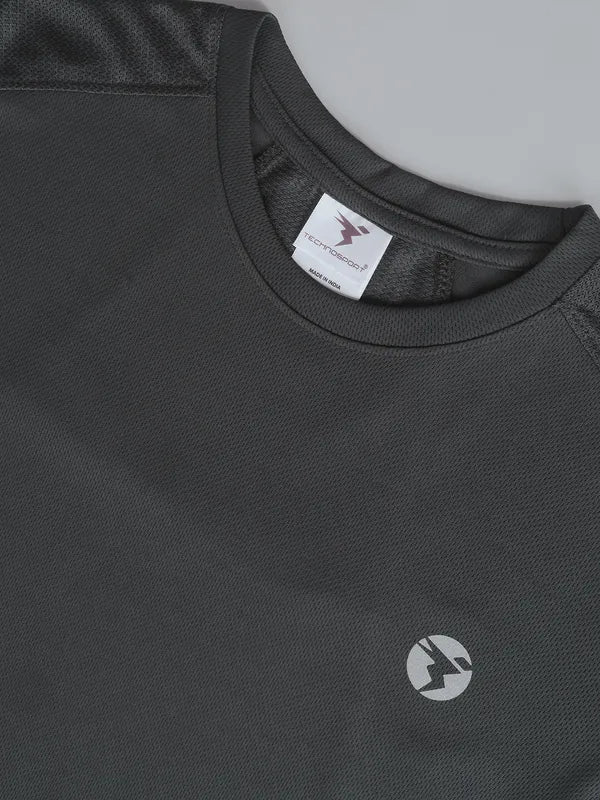 Women Solid Slim Fit Crew Neck T-shirt with TECHNO COOL - Image 6