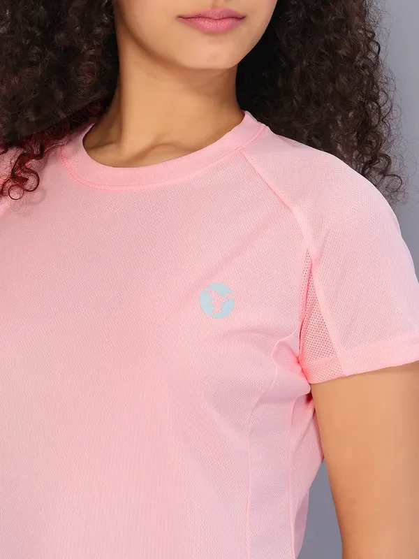 Women Solid Slim Fit Crew Neck T-shirt with TECHNO COOL - Image 6